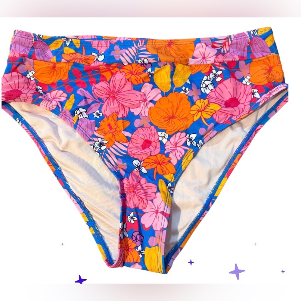 NWOT Floral Bikini Bottoms